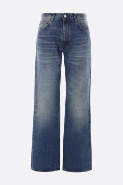 jeans a gamba ampia Korea in denim