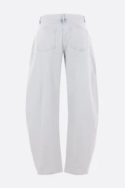 jeans a gamba curva in denim