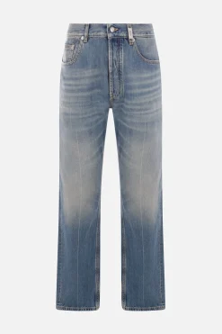 jeans a gamba dritta in denim