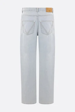 jeans a gamba dritta in denim