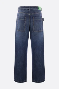 jeans a gamba larga in denim