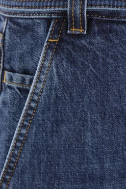 jeans a gamba larga in denim