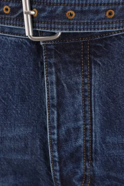 jeans a gamba larga in denim