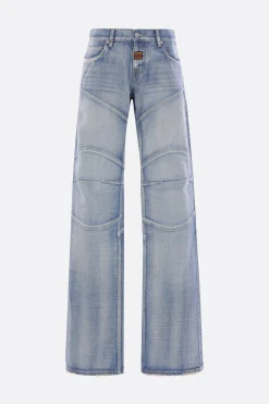 jeans a vita bassa in denim