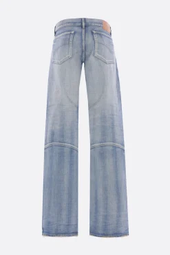 jeans a vita bassa in denim