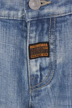 jeans a vita bassa in denim