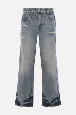jeans baggy in denim distressed