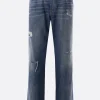 jeans Classic in denim con placca logo