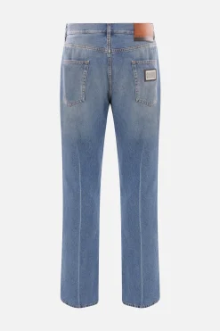 jeans Classic in denim con placca logo