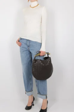 jeans cropped baggy-fit in denim