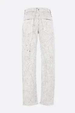 jeans in denim con trattamento bianchetto