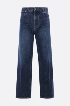 jeans oversize in denim ricamo DG