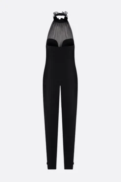 jumpsuit in sablé e chiffon