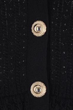 mini abito in maglia traforata