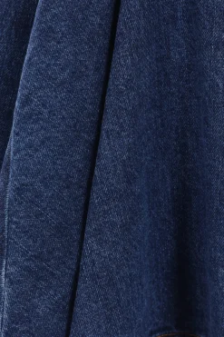 mini abito svasato in denim