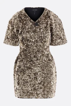miniabito in jersey con paillettes