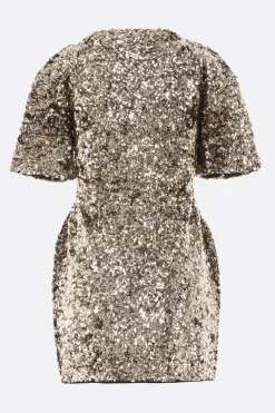 miniabito in jersey con paillettes