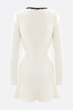 miniabito in maglia texturizzata con perline