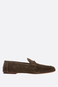 mocassino in suede con Incrocio GG