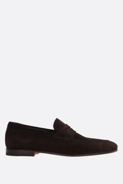 mocassino in suede effetto vintage