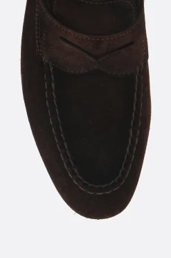 mocassino in suede effetto vintage