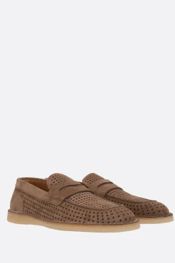 mocassino New Florio in suede traforato