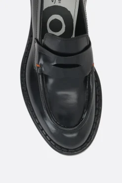 mocassino penny in pelle spazzolata