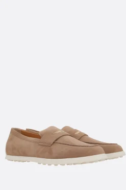 mocassino penny in suede