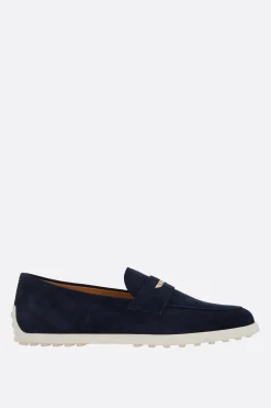 mocassino penny in suede