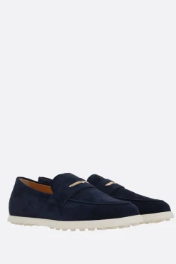 mocassino penny in suede