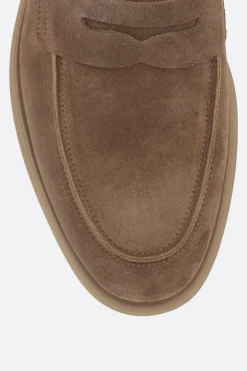mocassino penny in suede