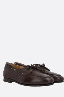 mocassino stringato Pathy in pelle liscia