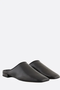 mule flat in pelle liscia