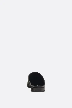 mule flat in pelle liscia