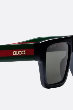 occhiale da sole quadrato in acetato