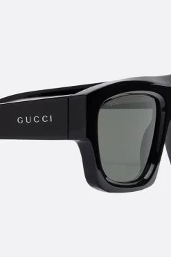 occhiale da sole rettangolare in acetato