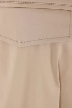 pantalone a gamba ampia Billie in popeline stretch