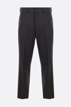 pantalone a gamba dritta in cashmere stretch