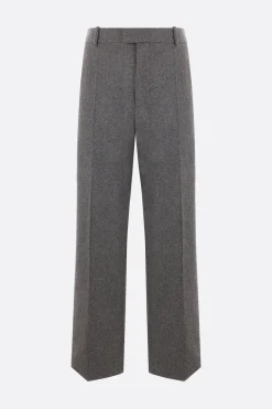 pantalone a gamba dritta in flanella