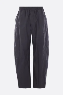 pantalone a gamba dritta in cotone resinato