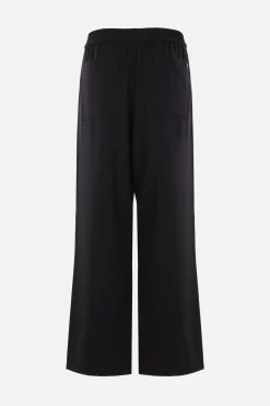 pantalone a gamba dritta in gabardine di lana