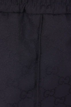 pantalone a gamba dritta in tessuto GG jacquard