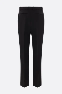pantalone a gamba dritta in lana