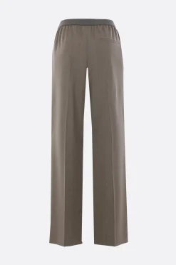 pantalone a gamba dritta in lana
