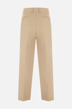 pantalone a gamba larga in cotone Gucci s'il vous plait