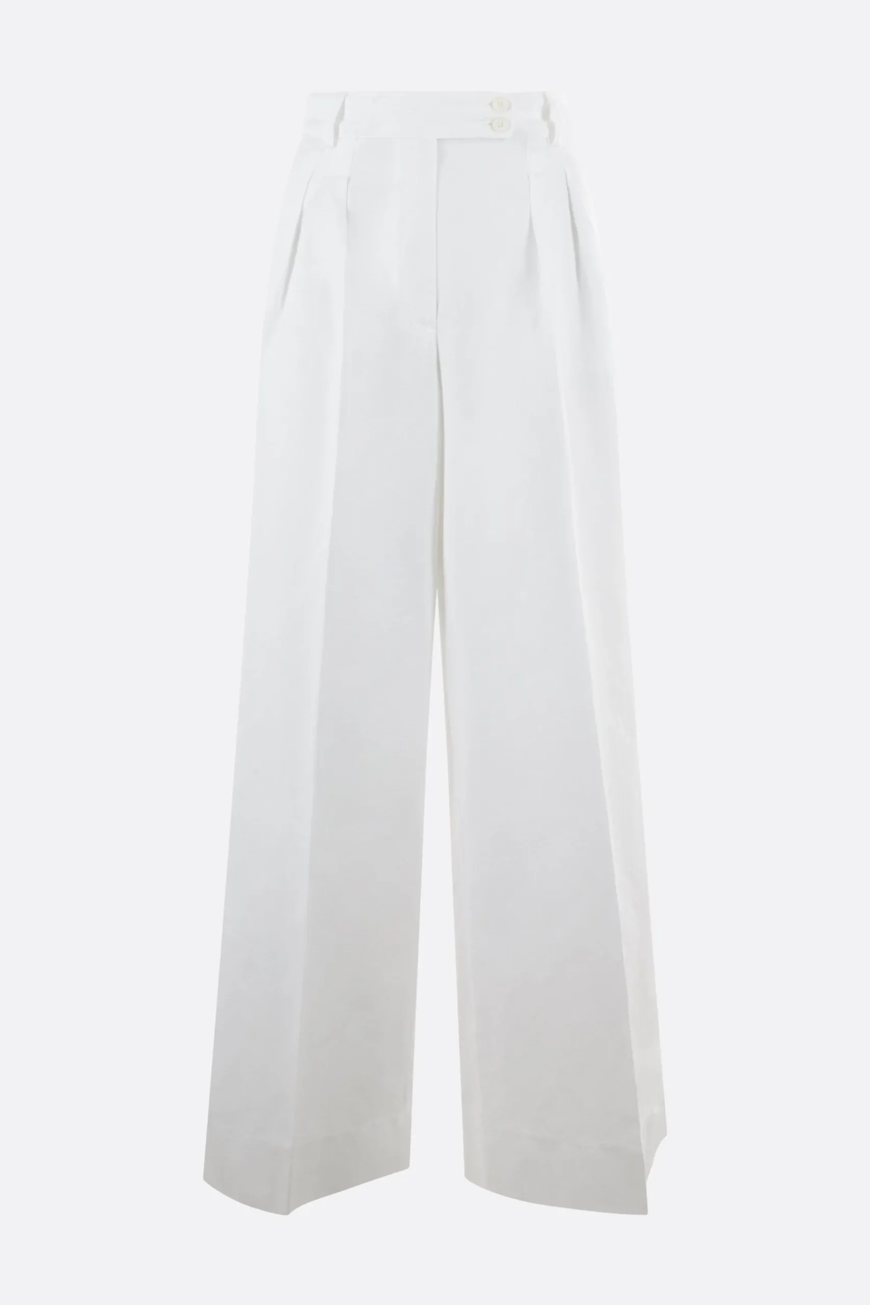pantalone a gamba larga in bull denim