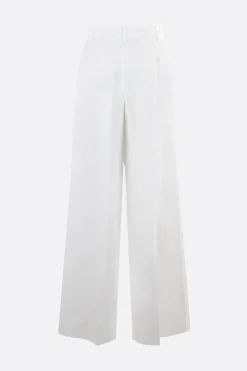 pantalone a gamba larga in bull denim