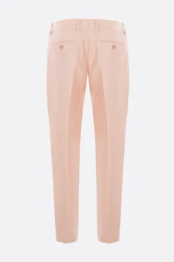 pantalone a sigaretta in lana mohair e seta