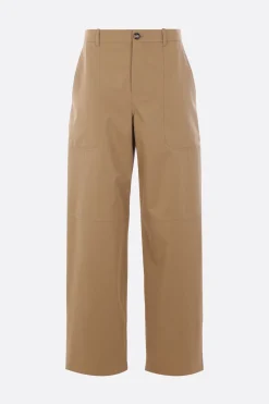 pantalone cargo in cotone e seta