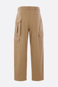 pantalone cargo in cotone e seta